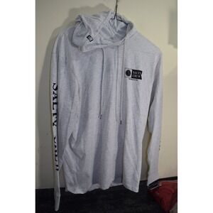 Salty Crew Lightweight Premium Technical Tee Graphic Hoodie MENS M Heather Gray